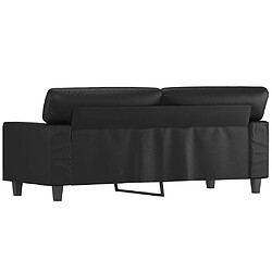 Maison Chic Canapé à 2 places,Sofa de Salon,Canapé droit Noir 140 cm Similicuir -GKD832274 pas cher