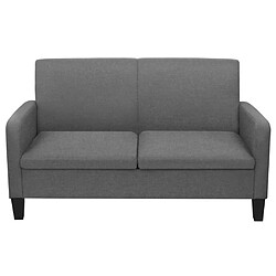 Maison Chic Canapé à 2 places,Sofa de Salon,Canapé droit 135 x 65 x 76 cm Gris foncé -GKD811079