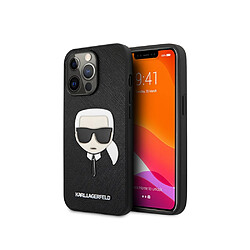 Karl Lagerfeld Coque pour Apple iPhone 13 Pro Saffiano Karl Noir