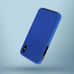 Avizar Coque iPhone X / XS Protection Avant Silicone + Arrière Polycarbonate - Bleu