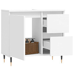 Avis Maison Chic Armoire de salle de bain,Meuble de rangement,Meuble haut blanc 65x33x60 cm bois d'ingénierie -GKD513332