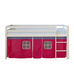 Avis Homestyle4U Lit rose mi-haut 90x200 cm sommier matelas