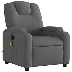 Avis Maison Chic Fauteuil Relax pour salon, Fauteuil inclinable de massage électrique gris foncé tissu -GKD31961