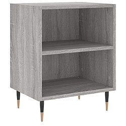 Maison Chic Table de chevet, Table de Nuit pour chambre salon sonoma gris 40x30x50 cm bois d'ingénierie