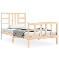 vidaXL Cadre de lit sans matelas 90x190 cm bois de pin massif