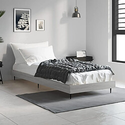 vidaXL Cadre de lit sans matelas sonoma gris 75x190 cm 