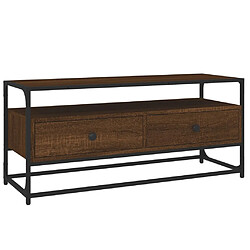 vidaXL Meuble TV chêne marron 100x35x45 cm bois d'ingénierie