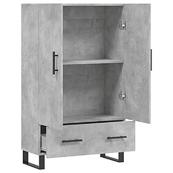 Acheter vidaXL Buffet haut gris béton 69,5x31x115 cm bois d'ingénierie