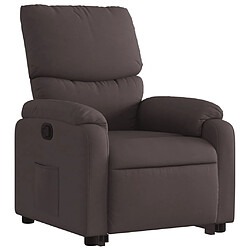 Avis Maison Chic Fauteuil Relax pour salon, Fauteuil inclinable marron foncé tissu -GKD15464