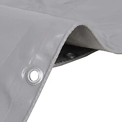 Helloshop26 Bâche couverture de protection housse de protection imperméable contre UV camping meubles de jardin voitures bateau extérieur 6 x 8 m gris 02_0002183