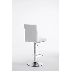 Acheter Decoshop26 Set de 2 tabourets de bar avec repose-pied design moderne synthétique blanc 10_0000267