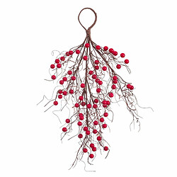 BigBuy Christmas BigBuy Accroche-Porte Noël Rouge 50 cm Décoration de porte - Rouge - Matériau plastique - Hauteur 50 cm