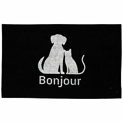 Paris Prix Tapis Imprimé Phosphorescent Benji 45x70cm Noir