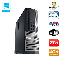 PC DELL Optiplex 7010 SFF G870 DVD Ram 4Go DDR3 Disque 2To Wifi Windows 7 - Occasion