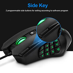 Universal Souris gaming USB filaire 16400 ppp 16 boutons Souris gaming programmable avec rétroéclairage ergonomique pour ordinateur portable pas cher