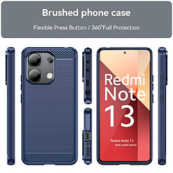 Htdmobiles Coque pour Xiaomi Redmi Note 13 4G - housse etui silicone gel carbone + film ecran - BLEU FONCE