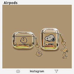 GUPBOO Airpods Coque Housse Étui Protecteur Compatible pour AirPods 3-dessin animé snoopy charlie