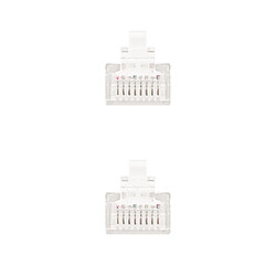 Avis Nanocable Câble réseau Patch cord RJ45 CAT.6 UTP AWG24 - 25 cm - Couleur Blanc