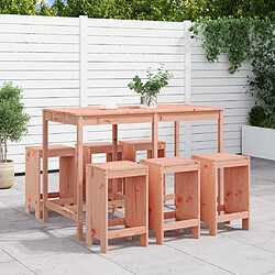 Maison Chic Table de bar et chaises d'extérieur 7 pcs,Ensemble de bar de jardin pour relax bois massif douglas -GKD199262