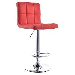 ICONIK INTERIOR Tabouret pivotant avec dossier - Dossier droit Rouge