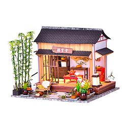 Dollhouse Miniature avec des Meubles Jardin Décoration, BRICOLAGE En Bois Dollhouse Kit Chinois Style Chalet, 1:24 Échelle Creative Chambre