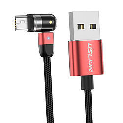 540 Câble USB De Chargement Magnétique 360180 Rouge Micro USB 1m pas cher