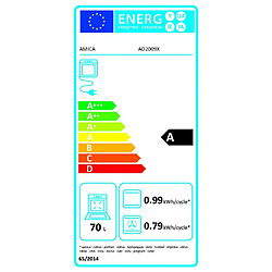 Four intégrable multifonction 70l 60cm pyrolyse inox - AO2009X/1 - AMICA