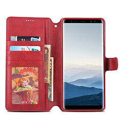 Acheter Wewoo Housse Coque Pour Galaxy Note 8 AZNS Texture du mollet Etui en cuir avec rabat horizontal magnétique PU supportlogements cartes et cadre photo Rouge