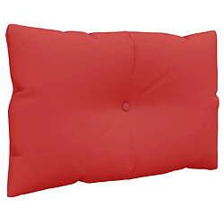 Avis vidaXL Coussins de palette lot de 2 rouge tissu