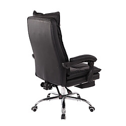 Acheter Decoshop26 Fauteuil de bureau avec repose-pied et dossier ajustable en synthétique noir BUR10388