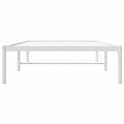 Acheter vidaXL Cadre de lit métal sans matelas blanc 90x190 cm