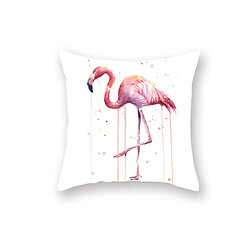 P125 3pcs 45 * 45cm Aquarelle Flamingo motif de linge de linge de linge d'oreiller imprimé oreiller coussin coussin housse décoration