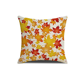 P59 4pcs 45 * 45cm Thanksgiving Maple Feuille motif de linge oreiller housse d'impression oreiller coussin coussin housse décoration