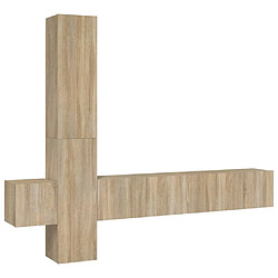 Maison Chic Ensemble de meubles TV 5 pcs | Banc TV Moderne pour salon | Meuble de Rangement - Chêne sonoma Bois d'ingénierie -MN99629