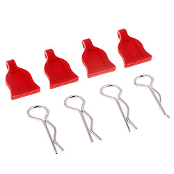 Pièces de rechange de boucle de coquille en métal de voiture de RC pour la dérive de 1/10 RC / voitures routières rouge