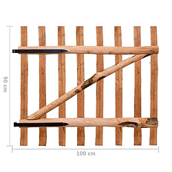 vidaXL Portillon de clôture Bois de noisetier imprégné 100x90 cm pas cher