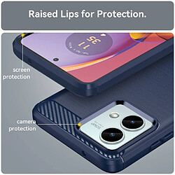 Avis Htdmobiles Coque pour Motorola Moto G84 5G - housse etui silicone gel carbone + film ecran - BLEU FONCE