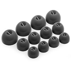 OKULI 12 x Écouteurs en Silicone Embouts d'oreilles pour Bowers & Wilkins Pi5, Pi7 Casque Écouteurs en Noir