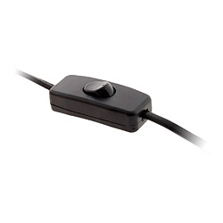 Cordon avec interrupteur pour luminaire 1,5m Noir - Zenitech