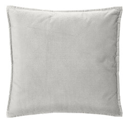 Atmosphera, Createur D'Interieur Coussin Lilou déhoussable effet velours en polyester 55x55 cm - Blanc Ivoire