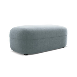 Pouf Makamii MOANA velours - bleu clair