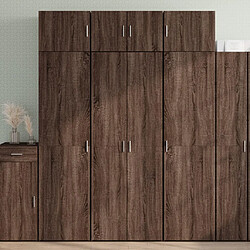 vidaXL Buffet haut chêne marron 70x42,5x185 cm bois d'ingénierie