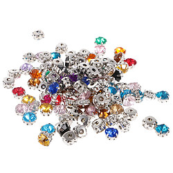 100 Pièces Coudre On Diamante Cristaux Acrylique Rhinestone Embellissement 8mm