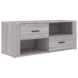 Maison Chic Meuble TV scandinave gris - Banc TV pour salon Sonoma 100x35x40 cm Bois d'ingénierie -MN43407