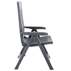 Avis vidaXL Chaises inclinables de jardin lot de 2 Plastique Anthracite