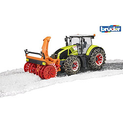 Bruder 03017 Claas Axion 950 mit Chaînes à neige et fraise à neige.