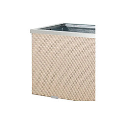 Acheter Rattan Art Jardinière en résine tressée avec réserve d'eau et cadre en aluminium 95 x 39 x 43 cm Beige.