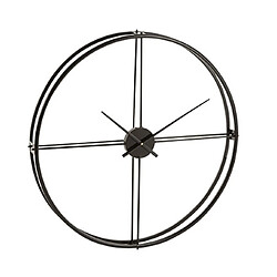 Mes Horloge ronde sans chiffres 80 cm en métal noir