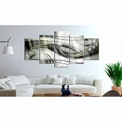 Paris Prix Tableau sur Verre Acrylique The Wave of Green Glow 100 x 200 cm