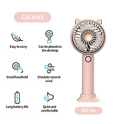 Avis Universal Mini ventilateur Cartoon portable Portable USB Rechargeable Ventilateur Électrique Avec Stand Up Table Air Cool Outdoor Travel Hand Fan | Fan